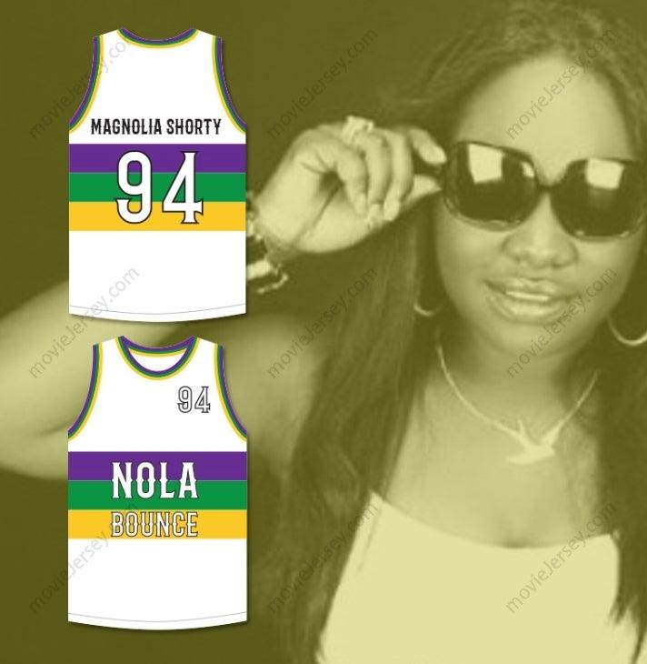CUSTOM ANY Name Number MAGNOLIA SHORTY 94 NOLA BOUNCE WHITE BASKETBALL JERSEY Top Stitched S-6XL