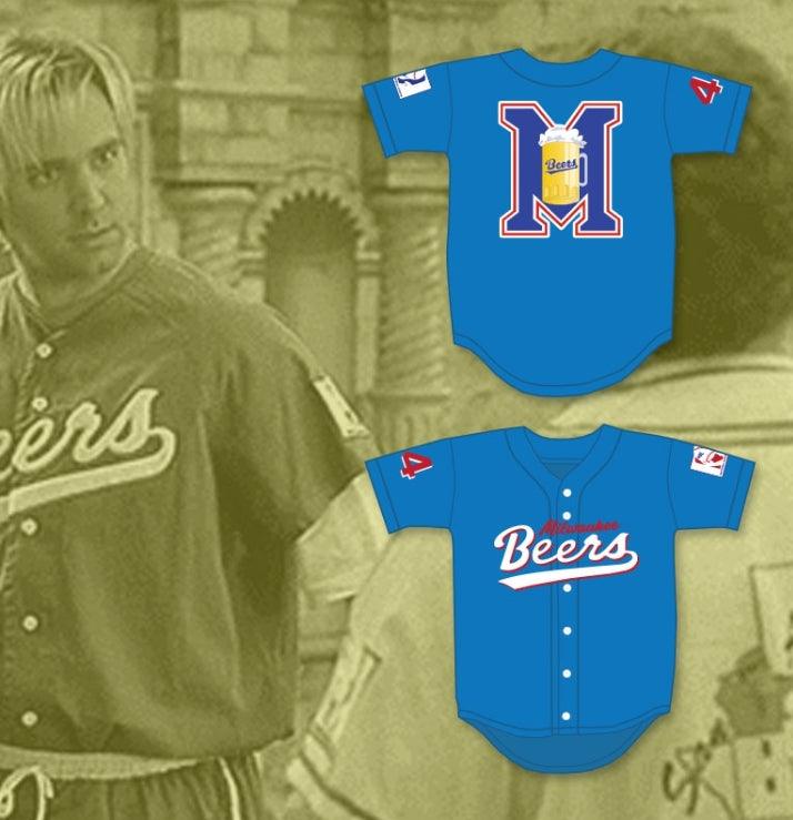 Custom Any Name Number JOE COOPER 44  BEERS LOGO DELUXE BASEKETBALL BLUE BASEBALL JERSEY Top Stitched S-6XL