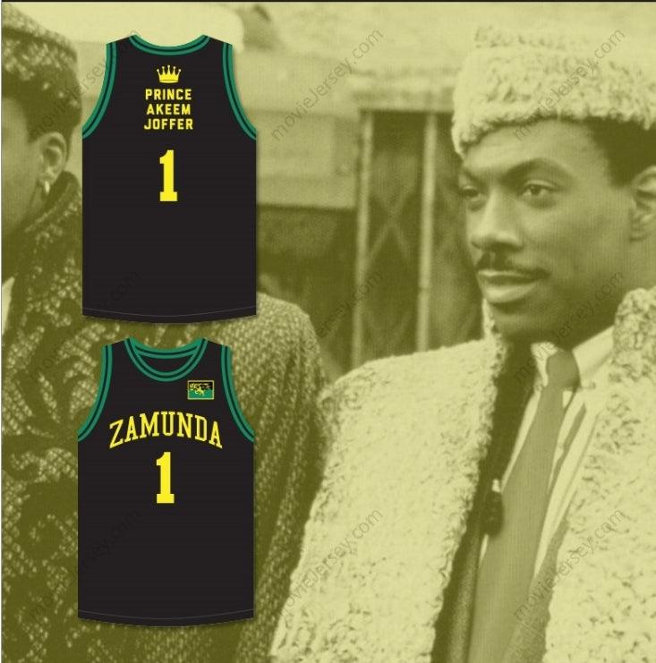 CUSTOM ANY Name Number PRINCE AKEEM JOFFER 1 FICTIONAL AFRICAN COUNTRY BLACK BASKETBALL JERSEY WITH FLAG PATCH Top Stitched S-6XL