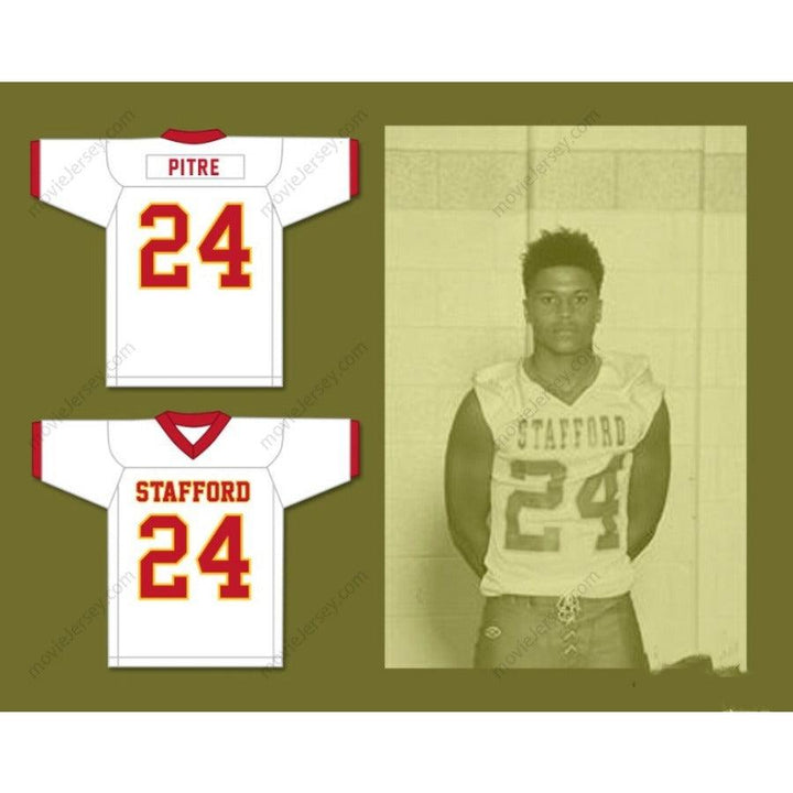 CUSTOM ANY Name Number JALEN PITRE 24 STAFFORD HIGH SCHOOL SPARTANS Football Jersey Top Stitched S-6XL