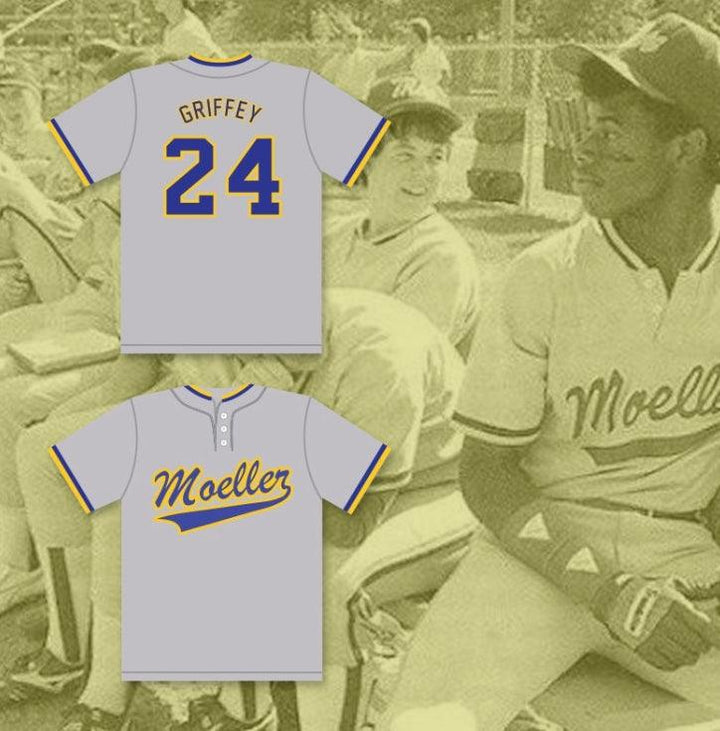 Custom Any Name Number KEN GRIFFEY JR 24 ARCHBISHOP   HIGH SCHOOL CRUSADERS GRAY BASEBALL JERSEY 2 Top Stitched S-6XL