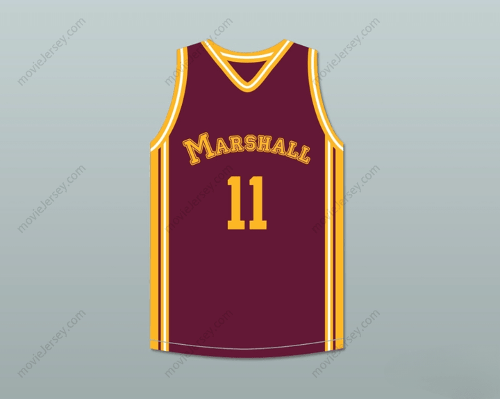 CUSTOM ANY Name Number ARTHUR AGEE 11 JOHN MARSHALL METROPOLITAN HIGH SCHOOL MAROON BASKETBALL JERSEY HOOP DREAMS Top Stitched S-6XL