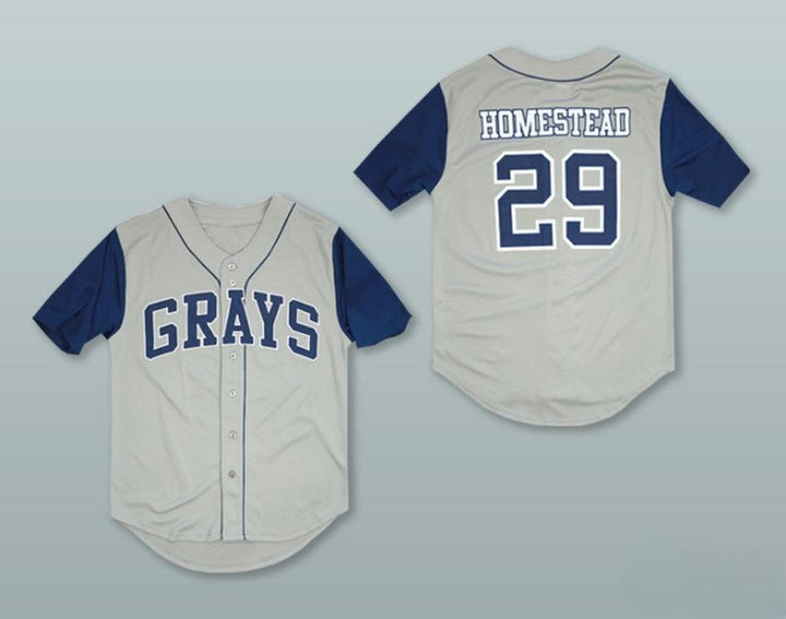 Custom Any Name Number HOMESTEAD GRAYS 29 NEGRO LEAGUE GRAY BASEBALL JERSEY Top Stitched S-6XL