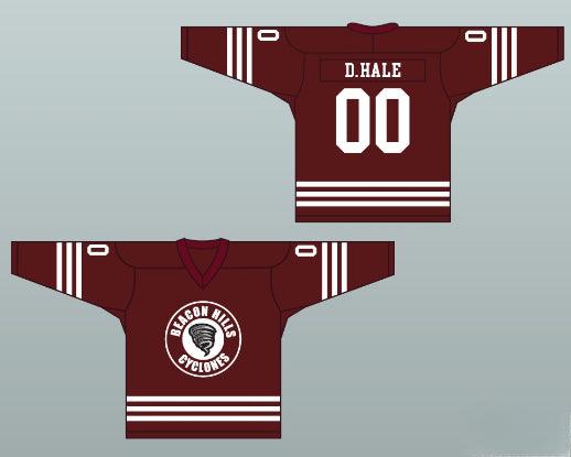 Custom Any Name Number Derek Hale 00 Beacon Hills Cyclones Hockey Jersey Teen Wolf TV Series Top Stitched S-6XL