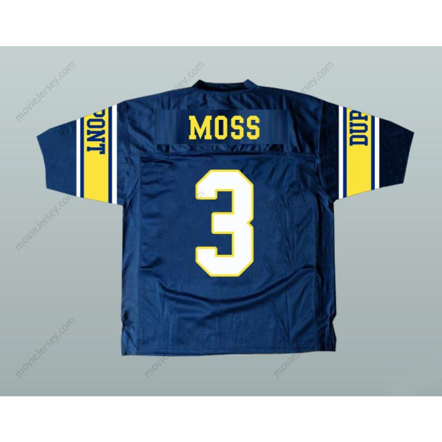 CUSTOM ANY Name Number RANDY 3 MOSS DUPONT PANTHERS HIGH SCHOOL FOOTBALL JERSEY Top Stitched S-6XL