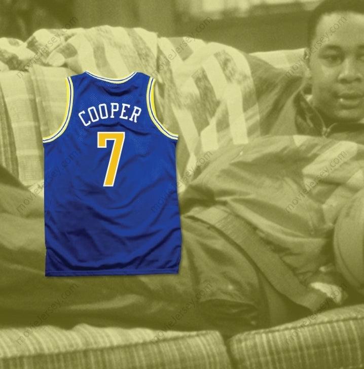 CUSTOM ANY Name Number MARK COOPER 7 PRO CAREER BLUE BASKETBALL JERSEY HANGIN WITH MR. COOPER Top Stitched S-6XL