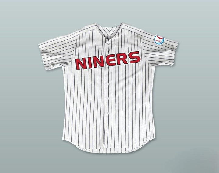Custom Any Name Number NOG 25 DEEP SPACE NINERS WHITE PINSTRIPED BASEBALL JERSEY Top Stitched S-6XL
