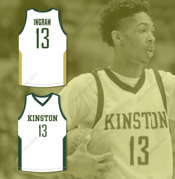 CUSTOM ANY Name Number BRANDON INGRAM 13  HIGH SCHOOL WHITE BASKETBALL JERSEY Top Stitched S-6XL