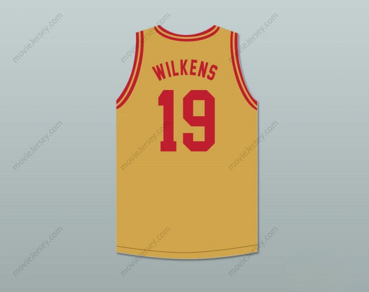 CUSTOM ANY Name Number LENNY WILKENS 19 BOYS HIGH SCHOOL BROOKLYN OLD GOLD BASKETBALL JERSEY Top Stitched S-6XL