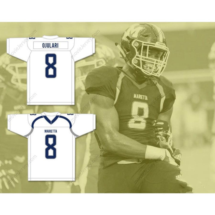 CUSTOM ANY Name Number AZEEZ OJULARI 8 MARIETTA HIGH SCHOOL Football Jersey Top Stitched S-6XL