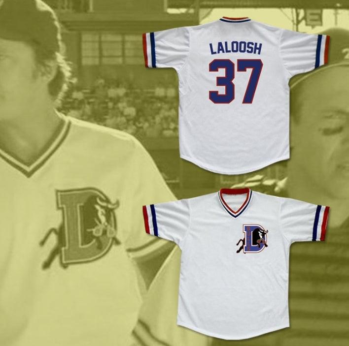 Custom Any Name Number EBBY CALVIN 'NUKE' LALOOSH 37 BULL  BASEBALL JERSEY STITCH SEWN NEW Top Stitched S-6XL