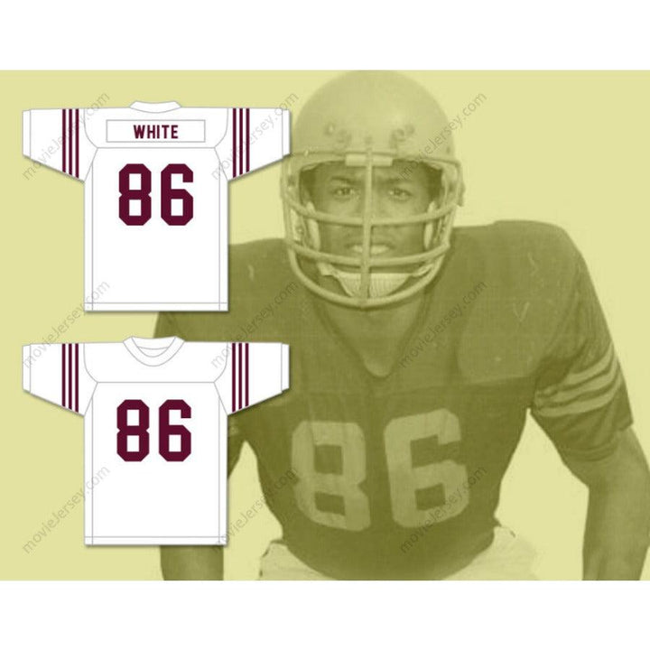 CUSTOM ANY Name Number REGGIE WHITE 86 HOWARD SCHOOL OF ACADEMICS AND TECHNOLOGY HUSTLIN TIGERS MAROON FOOTBALL JERSEY Top Stitched S-6XL