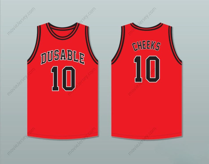 CUSTOM ANY Name Number MAURICE CHEEKS 10 DUSABLE HIGH SCHOOL PANTHERS RED BASKETBALL JERSEY 2 Top Stitched S-6XL