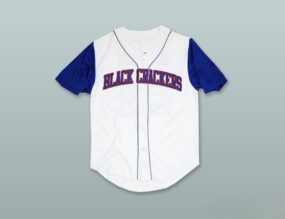 Custom Any Name Number  BLACK CRACKERS 24 WHITE BASEBALL JERSEY Top Stitched S-6XL