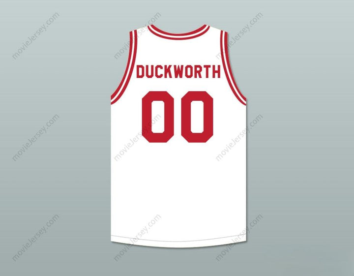 CUSTOM ANY Name Number KEVIN DUCKWORTH 00 PUSH EXCEL PRO BASKETBALL CLASSIC WHITE BASKETBALL JERSEY 1988 CHARITY EVENT Top Stitched S-6XL