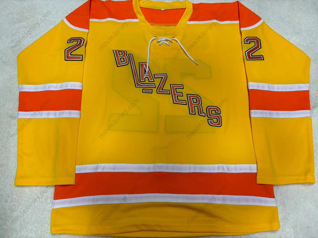 Custom Any Name Number 1974-75 WHA CLAUDE ST. SAUVEUR 22 VANCOUVER BLAZERS YELLOW HOCKEY JERSEY Top Stitched S-6XL