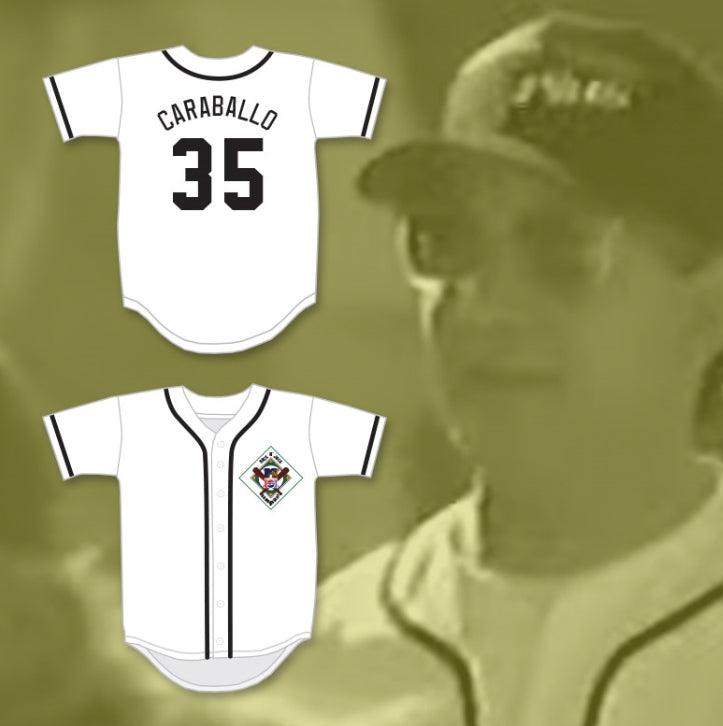 Custom Any Name Number RICK CARABALLO 35 SALAMANDERS BASEBALL JERSEY 1ST ANNUAL ROCK N' JOCK DIAMOND DERBY Top Stitched S-6XL