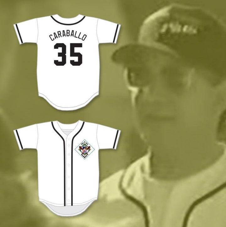 Custom Any Name Number RICK CARABALLO 35 SALAMANDERS BASEBALL JERSEY 1ST ANNUAL ROCK N' JOCK DIAMOND DERBY Top Stitched S-6XL