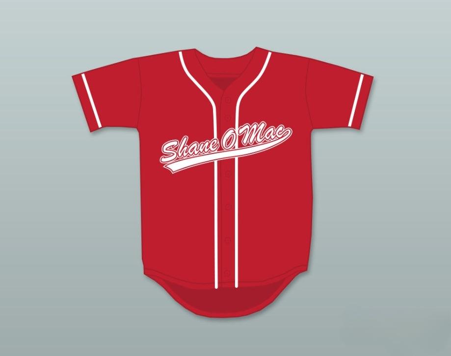 Custom Any Name Number S MCMAHON THE MONEY 33 RED BUTTON DOWN BASEBALL JERSEY Top Stitched S-6XL