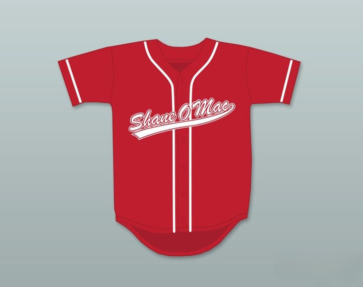Custom Any Name Number S MCMAHON THE MONEY 33 RED BUTTON DOWN BASEBALL JERSEY Top Stitched S-6XL