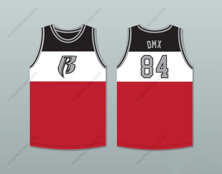 CUSTOM ANY Name Number DMX 84 ROUGH RYDERS TRICOLOR BASKETBALL JERSEY 1 Top Stitched S-6XL