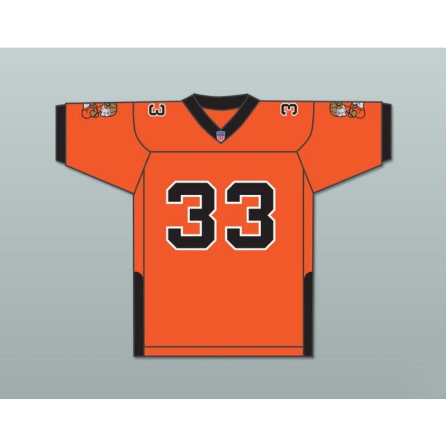 CUSTOM ANY Name BLACK/ORANGE ORC FOGTEETH 33 Football Jersey Stitched S-6XL