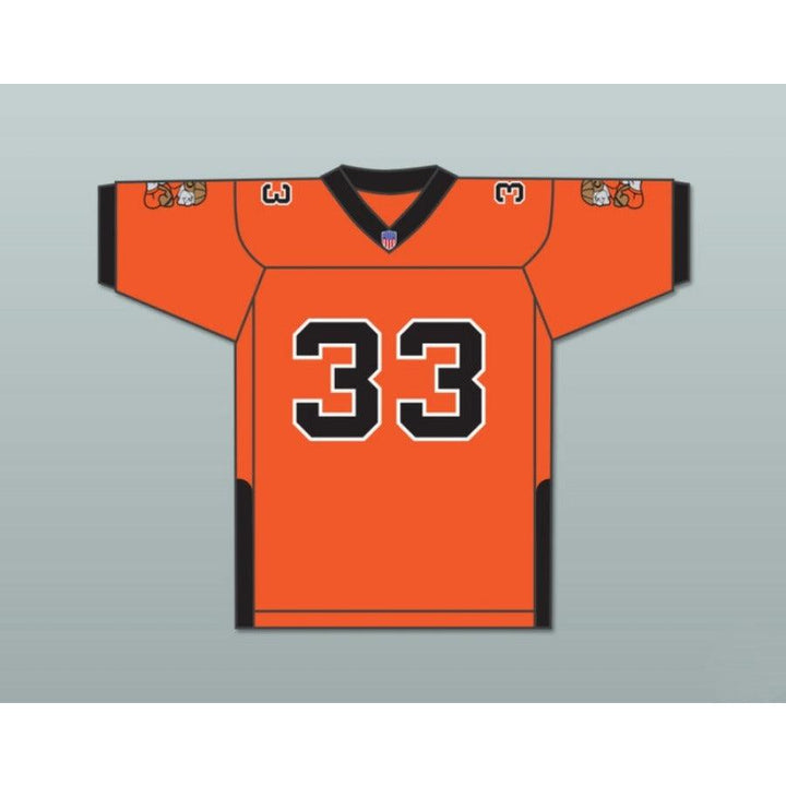 CUSTOM ANY Name BLACK/ORANGE ORC FOGTEETH 33 Football Jersey Stitched S-6XL