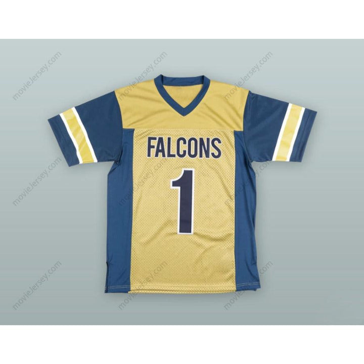 CUSTOM ANY Name Number STEFON DIGGS 1 OUR LADY OF GOOD COUNSEL HIGH SCHOOL FALCONS GOLD FOOTBALL JERSEY Top Stitched S-6XL