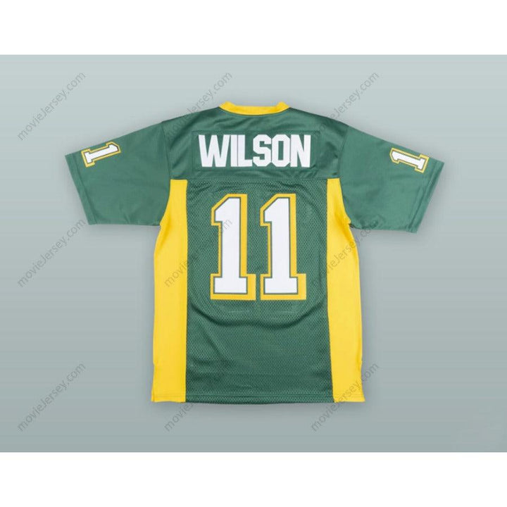 CUSTOM ANY Name Number RUSSELL WILSON 11 COLLEGIATE SCHOOL COUGARS GREEN FOOTBALL JERSEY Top Stitched S-6XL