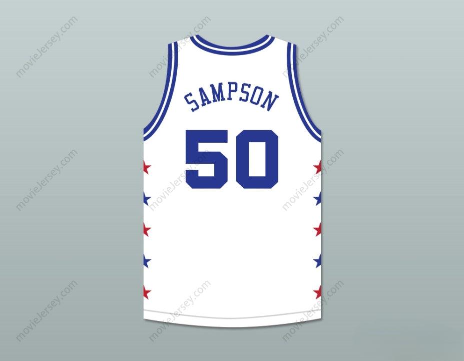 CUSTOM ANY Name Number RALPH SAMPSON 50 MAGIC JOHNSON ALL STAR GAME WHITE BASKETBALL JERSEY 1986 MIDSUMMER NIGHT'S MAGIC CHARITY EVENT Top Stitched S-6XL