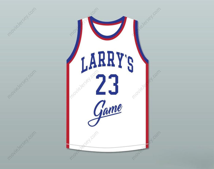 CUSTOM ANY Name Number MICHAEL  23 LARRY'S GAME WHITE BASKETBALL JERSEY 1988 CHARITY EVENT Top Stitched S-6XL