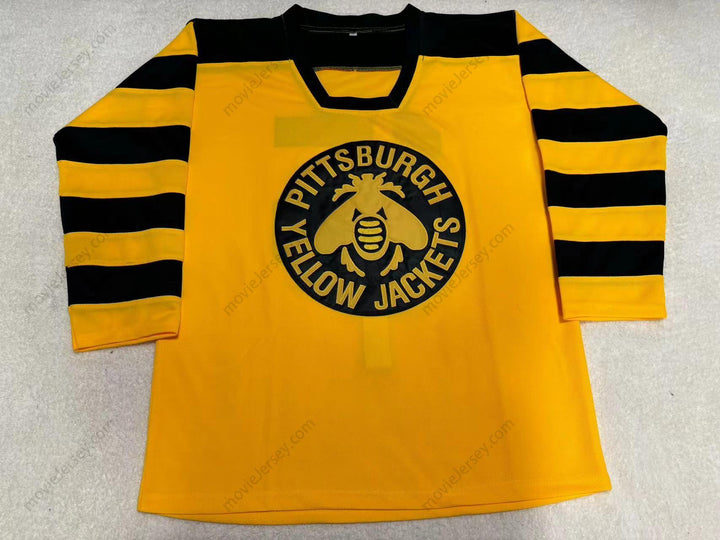 Custom Any Name Number PITTSBURGH YELLOW JACKETS HOCKEY JERSEY Top Stitched S-6XL