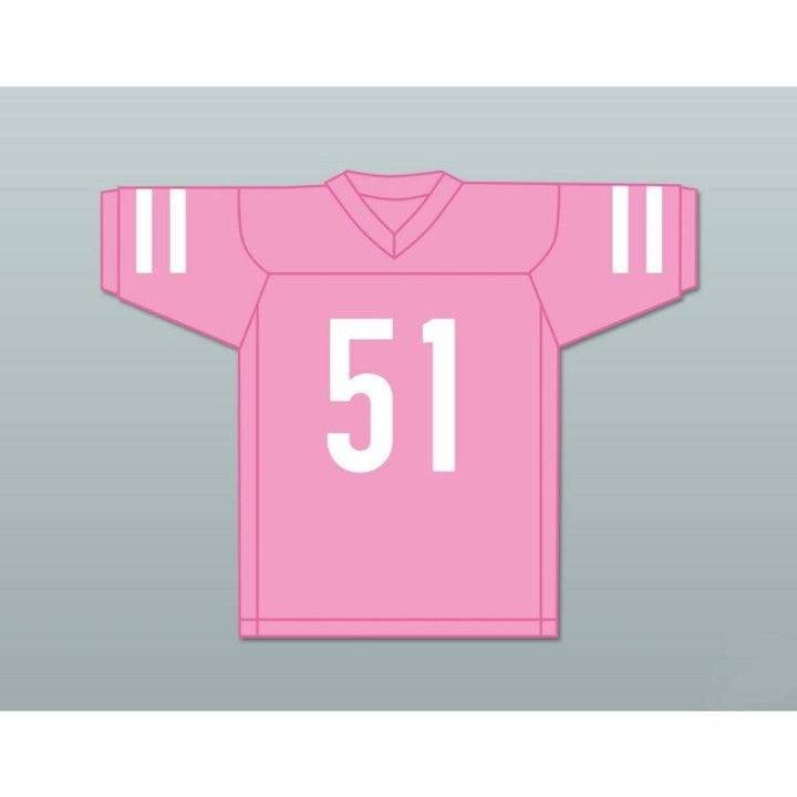 CUSTOM ANY Name Number DANCER JOANNE 51 PINK FOOTBALL JERSEY GAGA FIVE FOOT TWO Football Jersey Top Stitched S-6XL