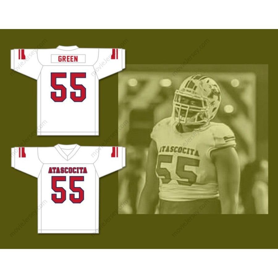 CUSTOM ANY Name Number KENYON GREEN 55 ATASCOCITA HIGH SCHOOL  Football Jersey Top Stitched S-6XL