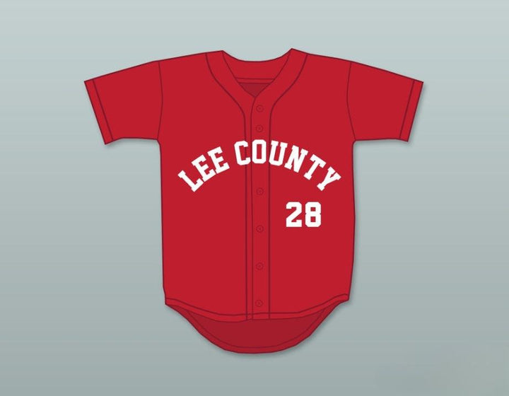 Custom Any Name Number BUSTER POSEY 28 LEE COUNTY HIGH SCHOOL TROJANS RED BASEBALL JERSEY 2 Top Stitched S-6XL