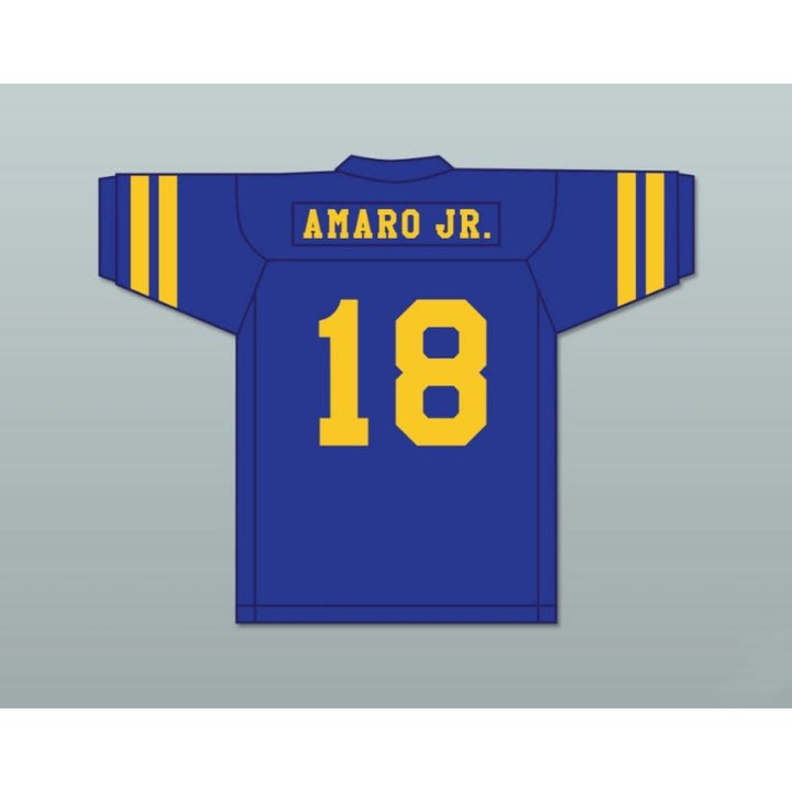 CUSTOM ANY Name Number RUBEN AMARO JR. 18 WILLIAM PENN ACADEMY QUAKERS BLUE Football Jersey Top Stitched S-6XL