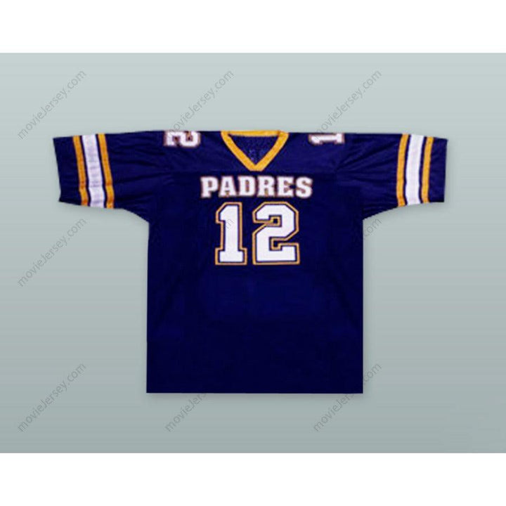 CUSTOM ANY Name Number TOM BRADY 12 JUNIPERO SERRA PADRES HIGH SCHOOL FOOTBALL JERSEY Top Stitched S-6XL