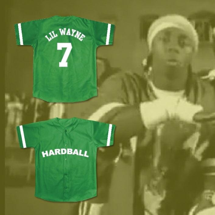 Custom Any Name Number LIL WAYNE 7 HARDBALL BASEBALL JERSEY THEME SONG Top Stitched S-6XL