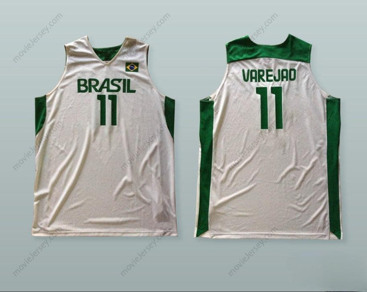 CUSTOM ANY Name Number ANDERSON VAREJAO 11 BRAZIL BASKETBALL JERSEY WITH PATCH Top Stitched S-6XL