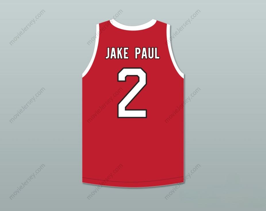 CUSTOM ANY Name Number JAKE PAUL 2 ACE FAMILY CHARITY RED BASKETBALL JERSEY Top Stitched S-6XL