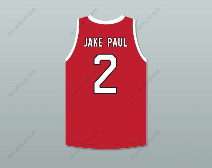 CUSTOM ANY Name Number JAKE PAUL 2 ACE FAMILY CHARITY RED BASKETBALL JERSEY Top Stitched S-6XL