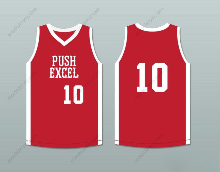 CUSTOM ANY Name Number KENNY PATTERSON 10 PUSH EXCEL PRO BASKETBALL CLASSIC RED BASKETBALL JERSEY 1985 CHARITY EVENT Top Stitched S-6XL
