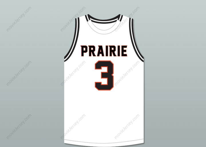 Custom Any Name Keegan Murray 3 Prairie High School Hawks White Basketball Jersey 2 Top Stitched S-6XL