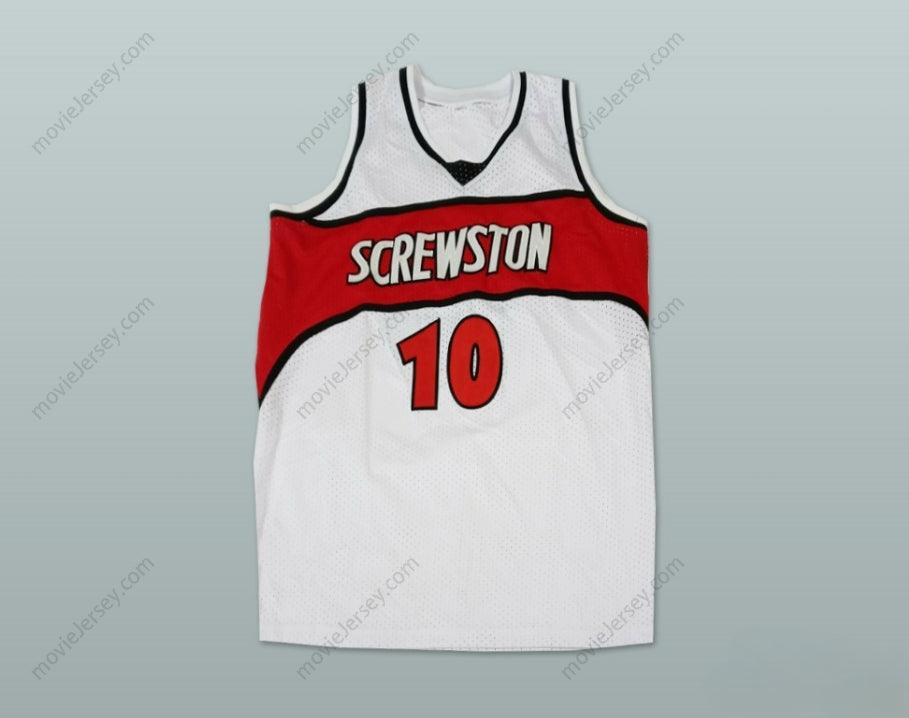 CUSTOM ANY Name Number DJ SCREW 10 SCREWSTON  WHITE BASKETBALL JERSEY Top Stitched S-6XL