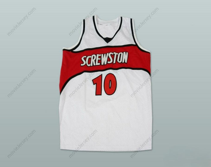 CUSTOM ANY Name Number DJ SCREW 10 SCREWSTON  WHITE BASKETBALL JERSEY Top Stitched S-6XL