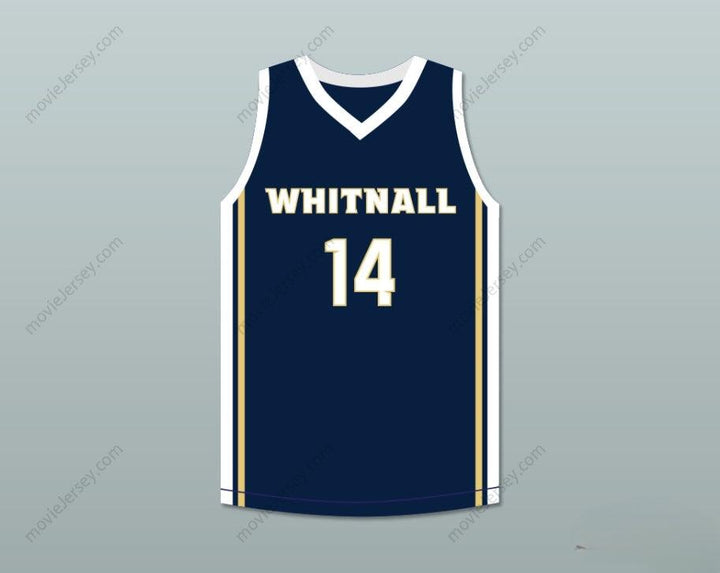 CUSTOM ANY Name Number TYLER HERRO 14 WHITNALL HIGH SCHOOL FALCONS NAVY BLUE BASKETBALL JERSEY 2 Top Stitched S-6XL