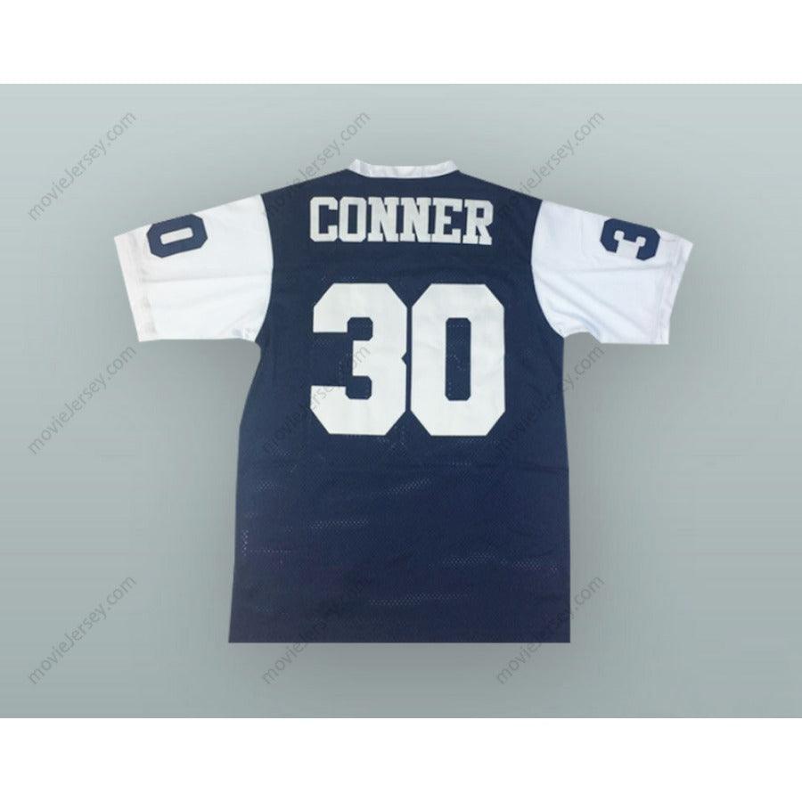 CUSTOM ANY Name Number JAMES CONNER 30 MCDOWELL HIGH SCHOOL TROJANS NAVY BLUE FOOTBALL JERSEY Top Stitched S-6XL
