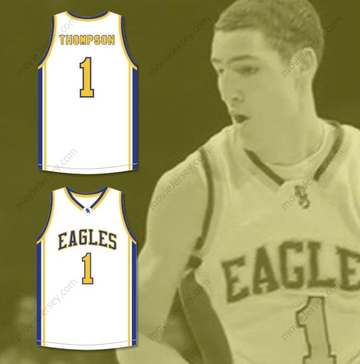 CUSTOM ANY Name Number KLAY THOMPSON 1 SANTA MARGARITA CATHOLIC HIGH SCHOOL  WHITE BASKETBALL JERSEY 2 Top Stitched S-6XL