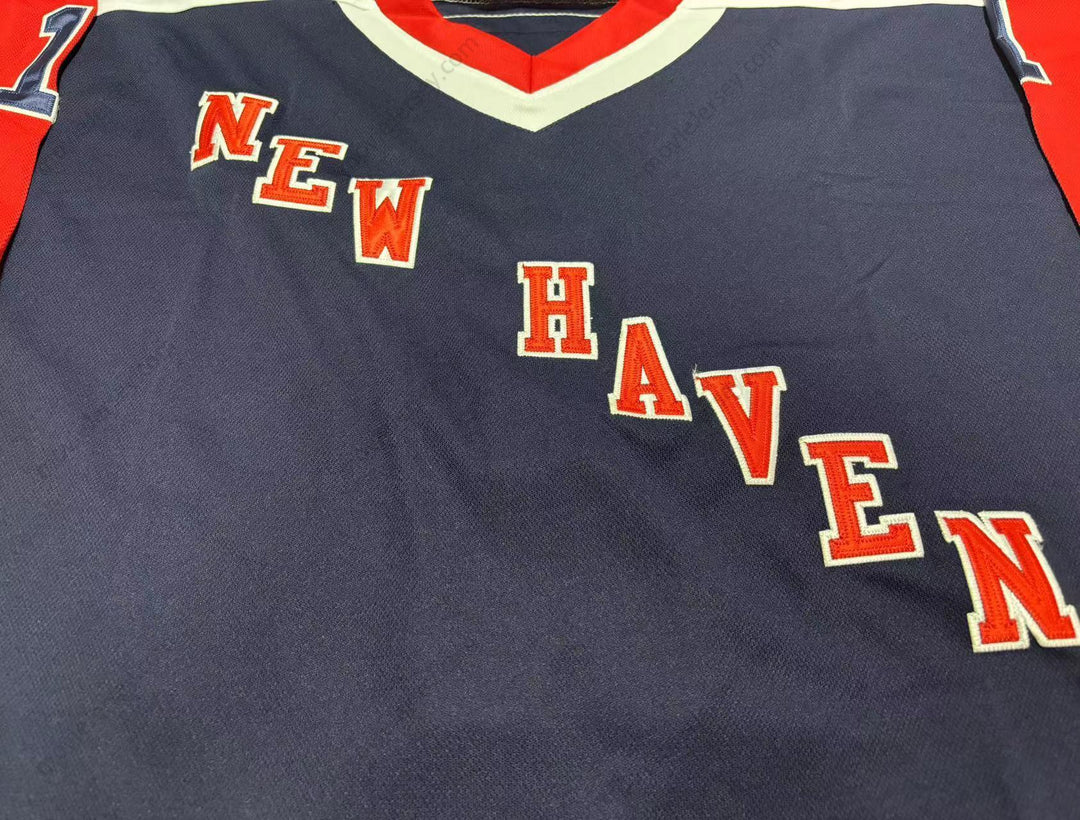Custom Any Name Number BOB JANECYK NEW HAVEN NIGHTHAWKS HOCKEY JERSEYTop Stitched S-6XL