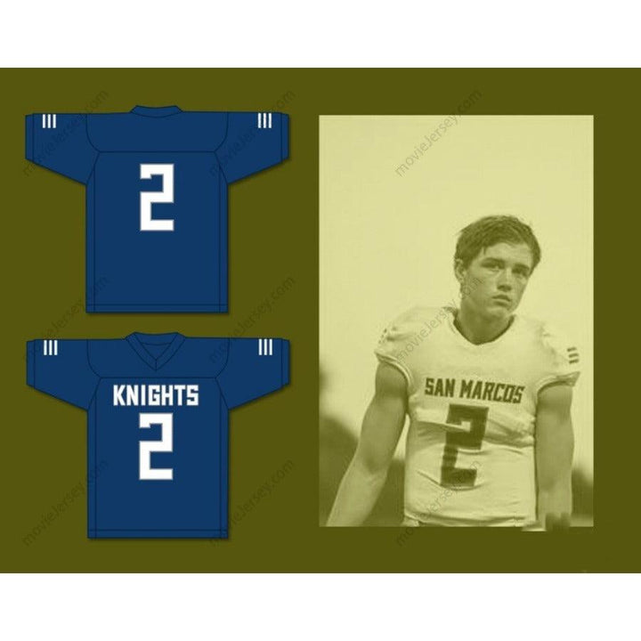 CUSTOM ANY Name Number KYLE PHILIPS 2 SAN MARCOS HIGH SCHOOL KNIGHTS Football Jersey Top Stitched S-6XL